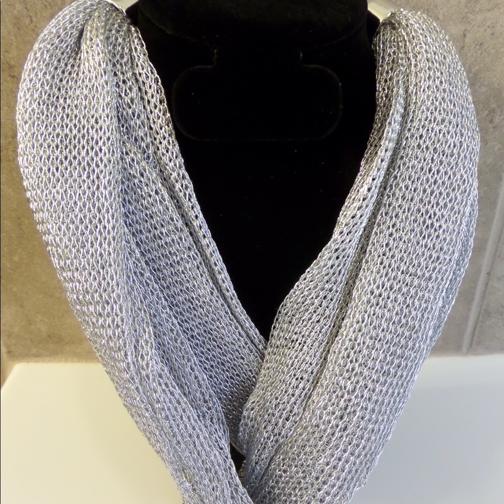 NEW! Silver Scarf Necklace